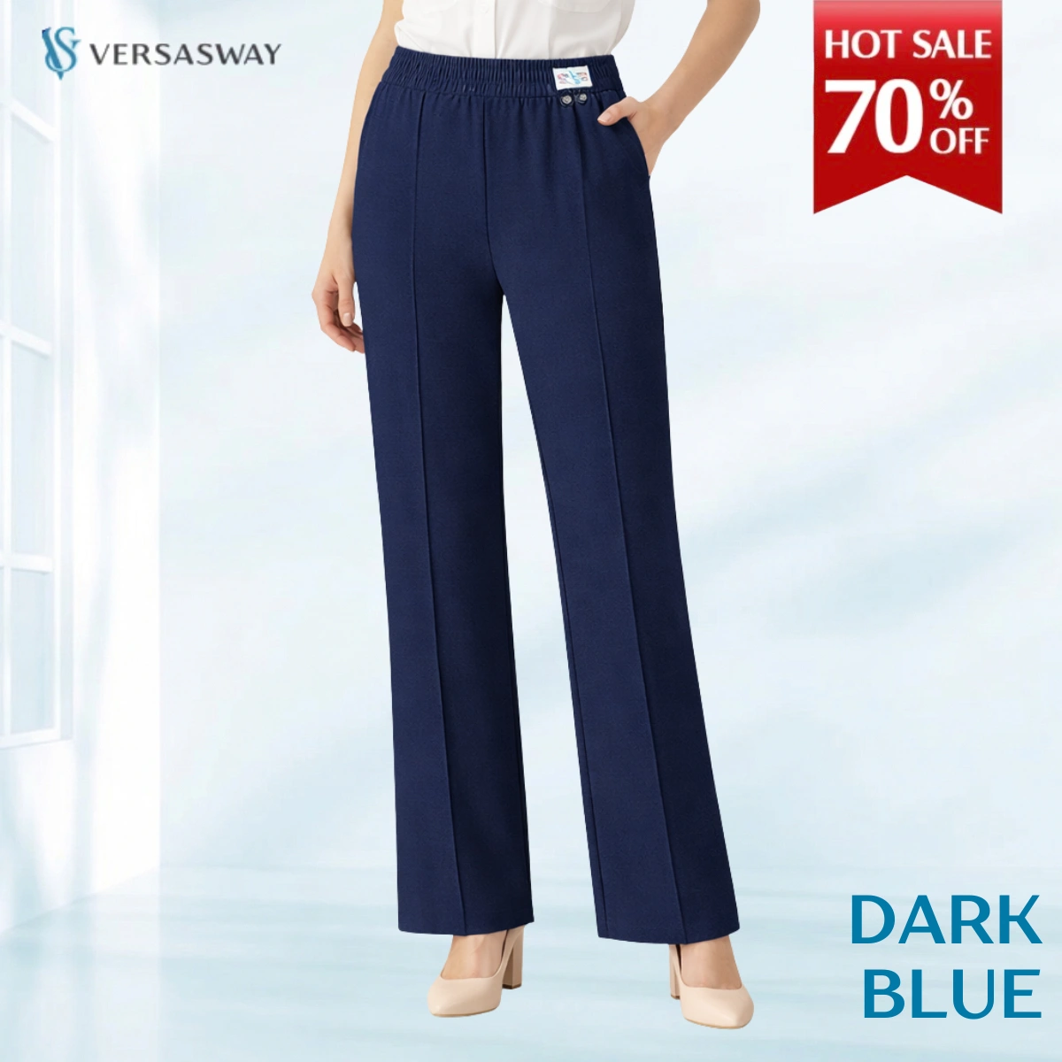 VersaSway - Ultra Smooth High Rise Elastic Waist Comfy Pants