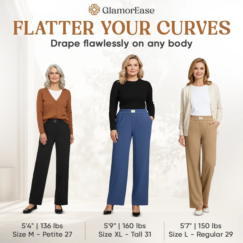 GlamorEase - Perfect Drape High Rise Pull-On Stretch Pants